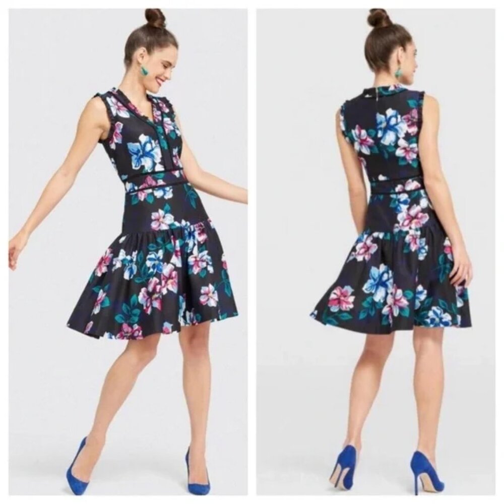 Draper James Dorothy Floral Flounce Dress - Size 14
